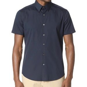 Men's Theory Sylvian Short-Sleeve Shirt - Navy , M
